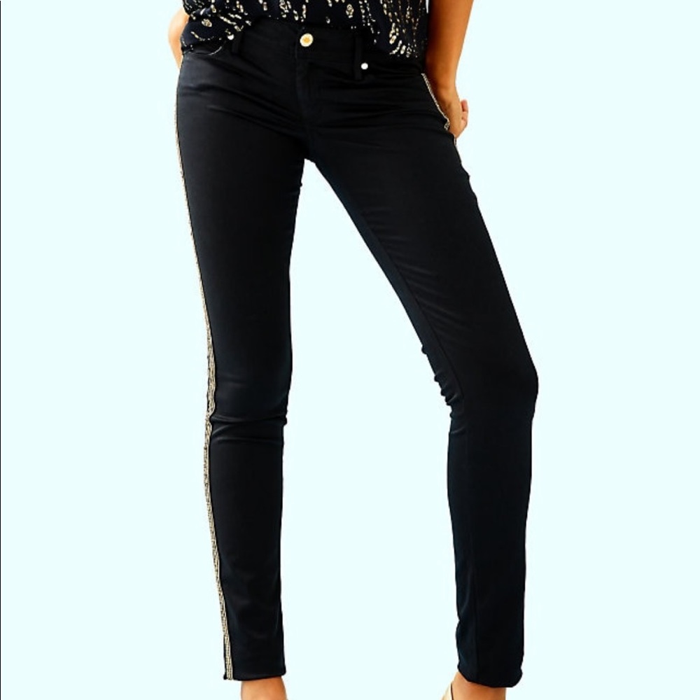 Lilly Pulitzer NWT sateen Worth skinny jeans sz 12